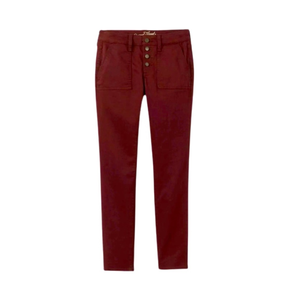 Universal Thread Burgundy Skinny Pants NWT Size 00 24 Regular